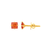 22K Gold Red Stud Earrings
